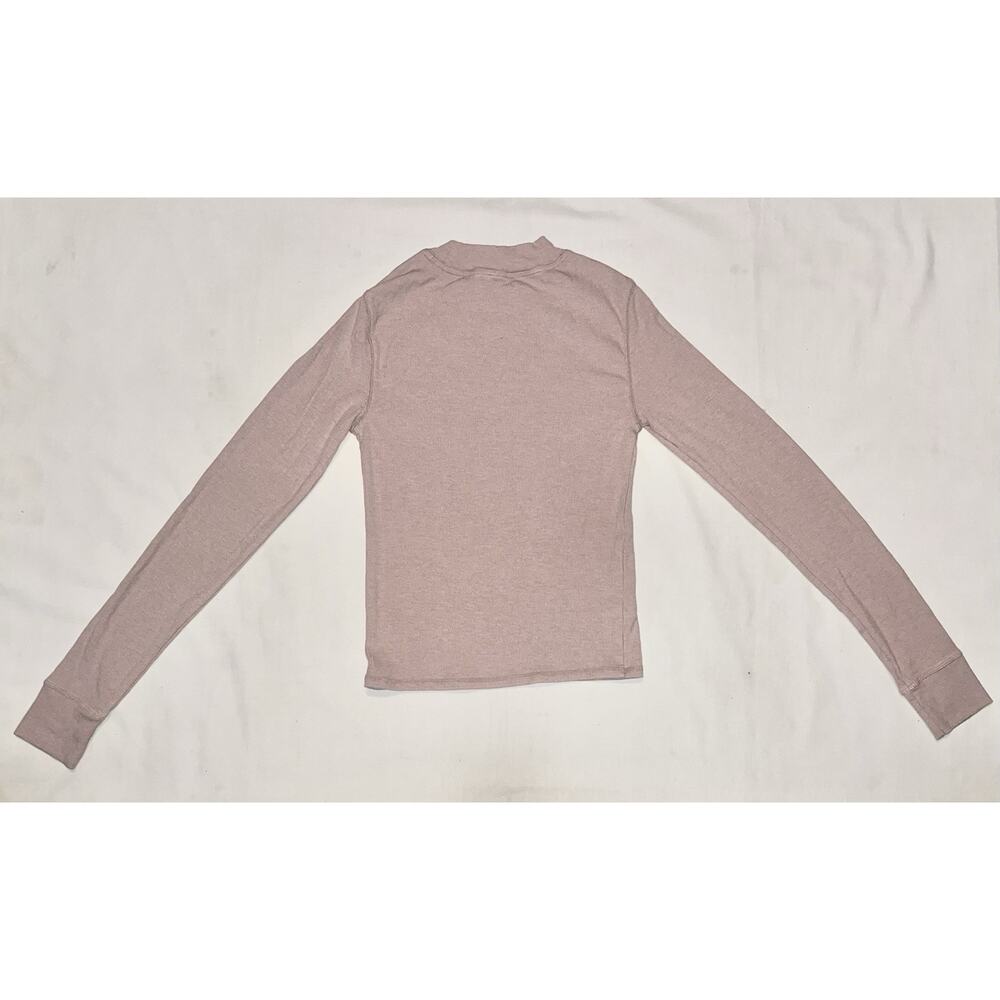 Vuori Mudra Long Sleeve Ribbed Fitted T-Shirt Size S Small Dogwood Heather